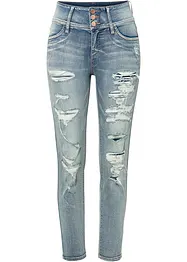 Highwaist skinny-jeans med destroy-effekter, bonprix