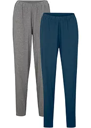 Lett slip on-bukse med High Waist-komfortlinning, 2-pack, bonprix