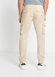 Pull on-cargobukse med lin-andel, Regular Fit, RAINBOW