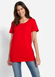 Lang basic T-shirt, 2-pack, kort arm, bonprix