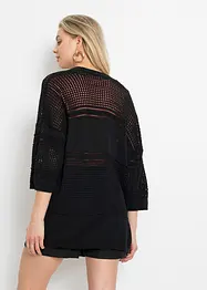 Cardigan med hullmønster, bonprix