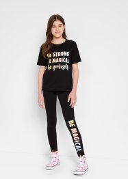 T-shirt til jente+leggings (2-delt sett), bpc bonprix collection