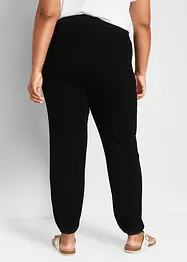 High Waist-bukse i viskose med vaflet linning og strikk i kanten, bonprix