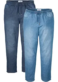 Classic Fit pull on-jeans i sommerlig denim (2-pack), bonprix