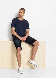 Bermudashorts i denim med stretch og forsterket skritt, Regular Fit, bonprix