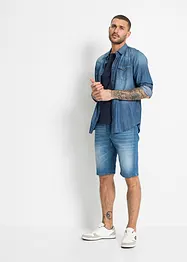 Bermudashorts i denim med stretch og forsterket skritt, Regular Fit, bonprix