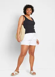 Ribbet topp av 100% bomull, bonprix