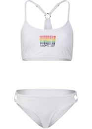 Pride bustier bikini (2-delt sett), bærekraftig, RAINBOW