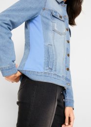 Jeansjakke med ribbet innfelling i sidene, bpc bonprix collection