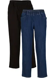 Straight-jeans, Mid Waist, komfortlinning, (2 pack), bonprix