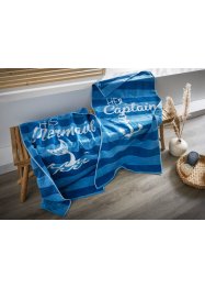 Strandhåndkle med blå striper, bpc living bonprix collection