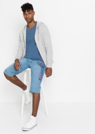 Stretch-Jeans-Long-Bermuda Regular Fit, John Baner JEANSWEAR