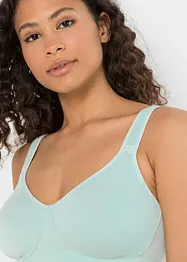 T-skjorte-BH uten bøyle med bomull (2-pack), bonprix