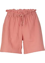 Paperbag-shorts i lin, bonprix