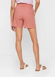 Paperbag-shorts i lin, bonprix