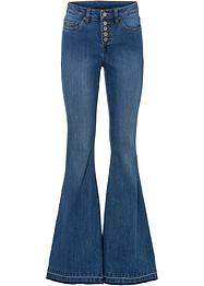 Jeans med sleng og åpen nederkant, RAINBOW