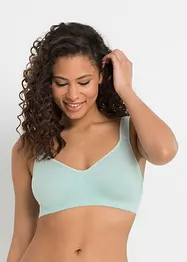 T-skjorte-BH uten bøyle med bomull (2-pack), bonprix