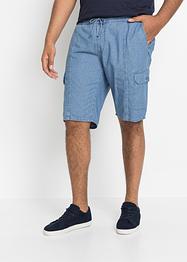 Pull on bermuda-jeans med cargolommer, Loose Fit (2-pack), John Baner JEANSWEAR