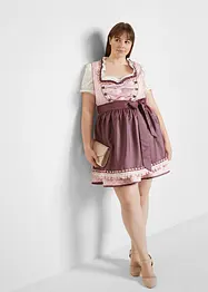 Dirndl med forkle, knelang (2-delt sett), bonprix