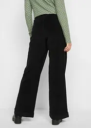 Bukse med stretch og vide ben, High Waist, bonprix