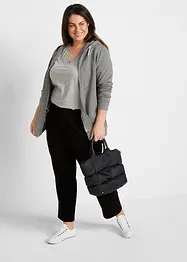 Vid, lang topp med V-hals, kortermet (5-pack), bonprix