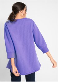 Lang sweatshirt med struktur i A-formet snitt, 3/4-lang arm, bpc bonprix collection