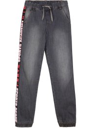 Sweat-jeans med stripe til gutt, Slim Fit, John Baner JEANSWEAR
