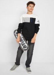 Sweatshirt i colourblock, gutt, bpc bonprix collection