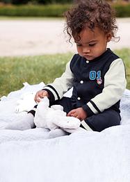 Sweat-jumpsuit til baby, økologisk bomull, bpc bonprix collection