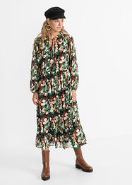Maxikjole med resirkulert polyester og blomstertrykk, RAINBOW