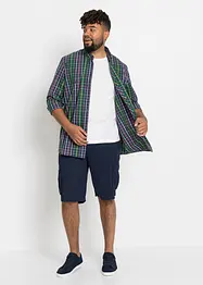 Bermudashorts i 100% bomull med cargolommer, Relaxed Fit, bonprix