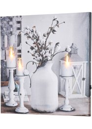 LED-bilde med stearinlys og vase, bpc living bonprix collection