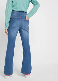 High Waist-jeans til jente med vide ben, bonprix