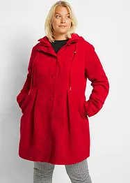 Kåpe med hette og legg, A-fasong, bonprix