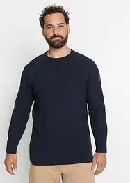 Grovstrikket genser med resirkulert bomull, bonprix