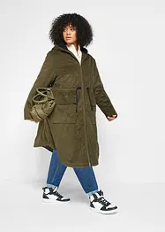 Cord-kåpe med hette med teddy-fleece, i ren bomull, bonprix