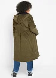 Cord-kåpe med hette med teddy-fleece, i ren bomull, bonprix