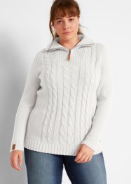 Troyer-genser med flettemønster, bpc bonprix collection