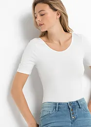Body med korte ermer og bomull, bonprix