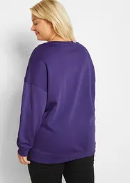 Oversized sweatshirt med splitt i nederkant, bonprix