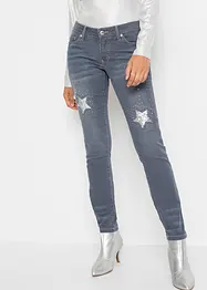 Skinny-Jeans med stjernemønster, bonprix