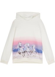 Sweatshirt med hette og hestemotiv til jente, bpc bonprix collection