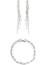 Armbånd, ørering (3-delt smykkesett), bpc bonprix collection