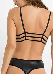 Bustier og string ouvert i wetlook (2-delt sett), VENUS