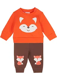 Baby sweatshirt og sweatbukse av økologisk bomull (2-delt sett), bonprix