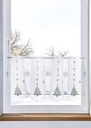 Gardinkappe med broderi av grantrær, bpc living bonprix collection