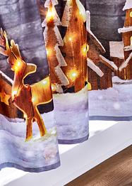 LED-kafégardin med vinterlandskap, bpc living bonprix collection