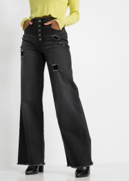 Marlene-jeans med åpen knappestolpe av resirkulert polyester, RAINBOW