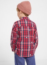 Langermet skjorte med ruter til gutt, Slim Fit, bpc bonprix collection