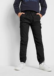 Stretchbukse med elastisk linning og cargolommer til gutt, Slim Fit, John Baner JEANSWEAR
